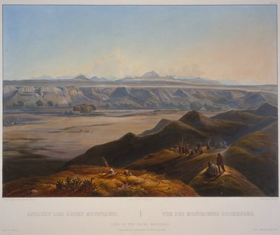 Ansicht der Rocky Mountains von Karl Bodmer